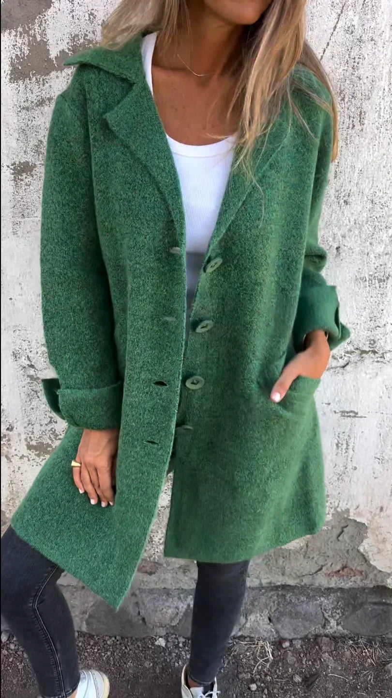 Alba | Cappotto casual in lana con revers