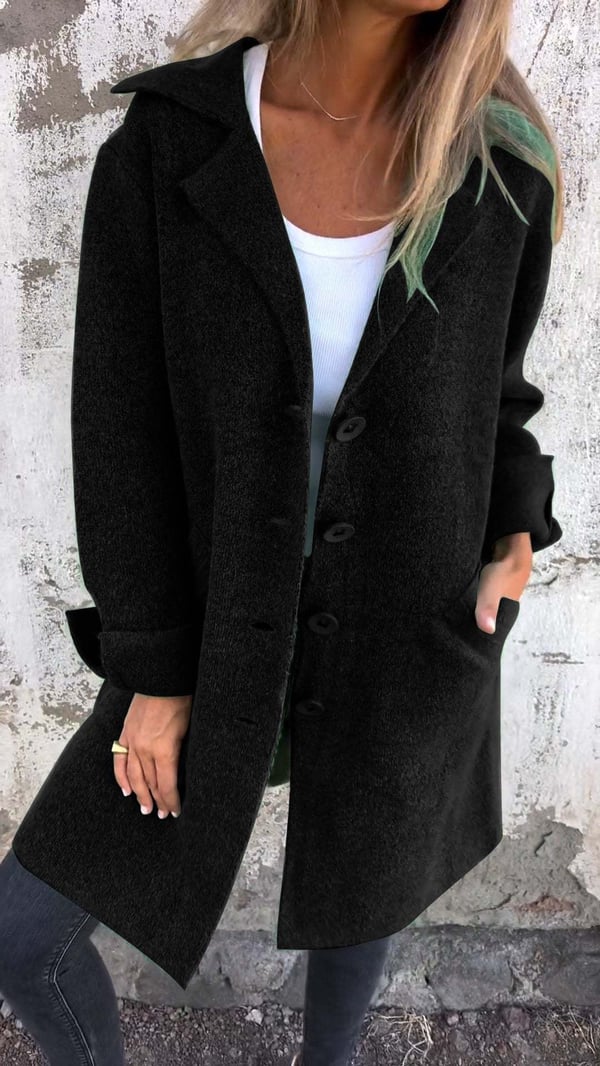 Alba | Cappotto casual in lana con revers