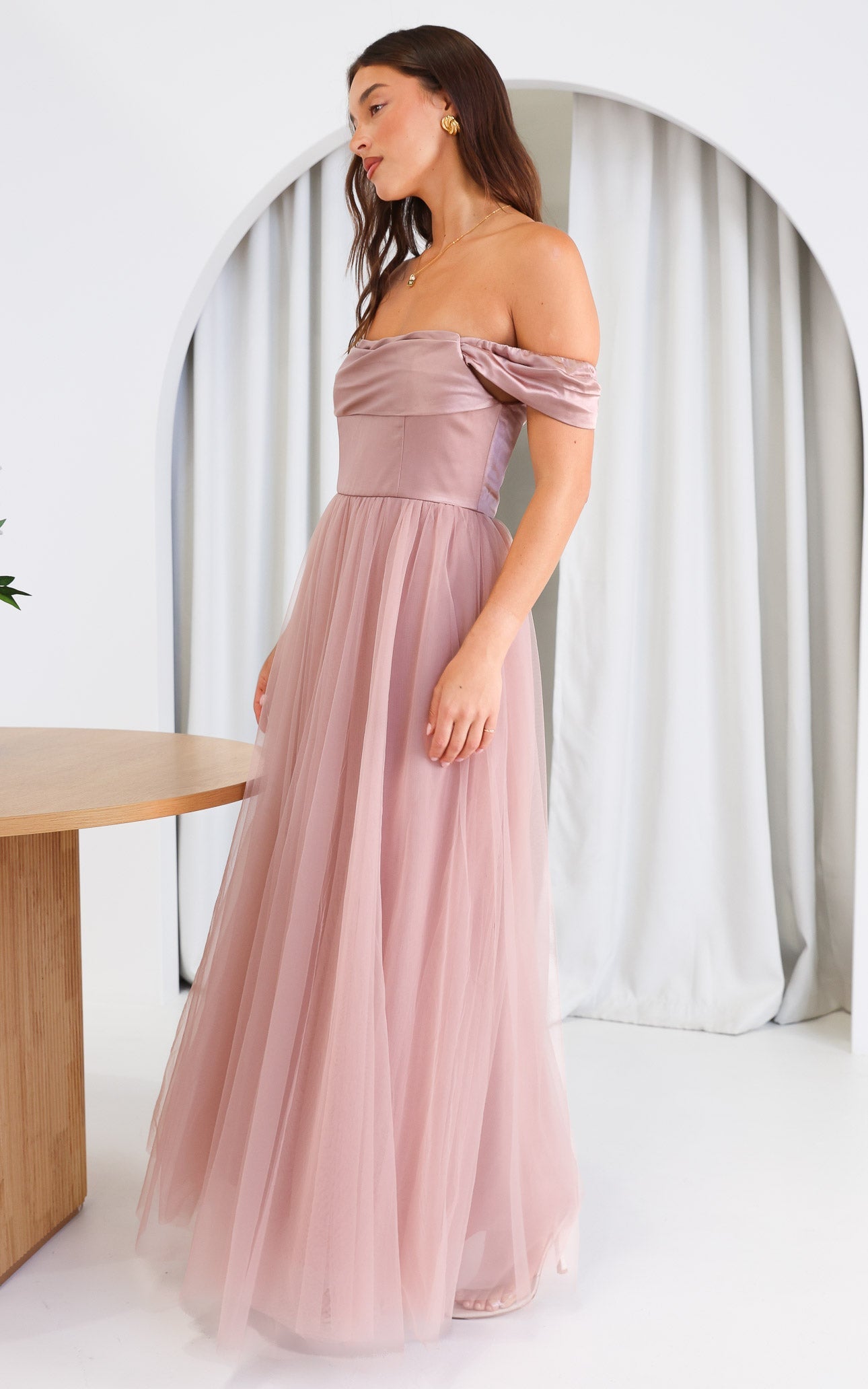 Parilio Maxi Dress - Dusty Mauve