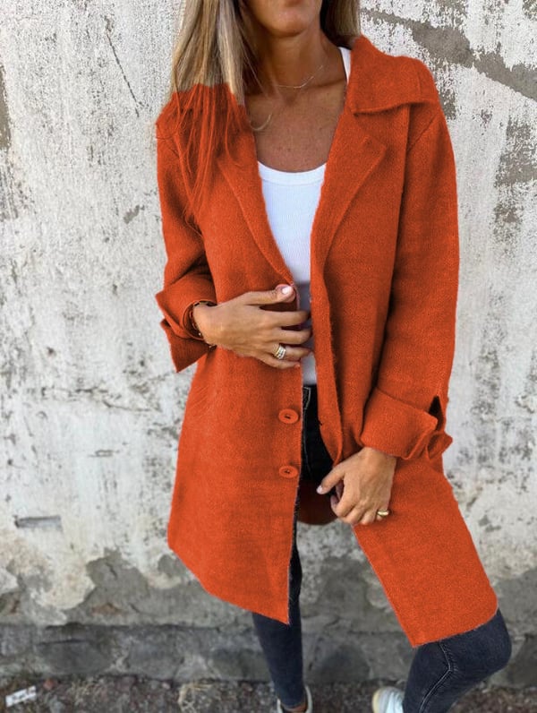 Alba | Cappotto casual in lana con revers