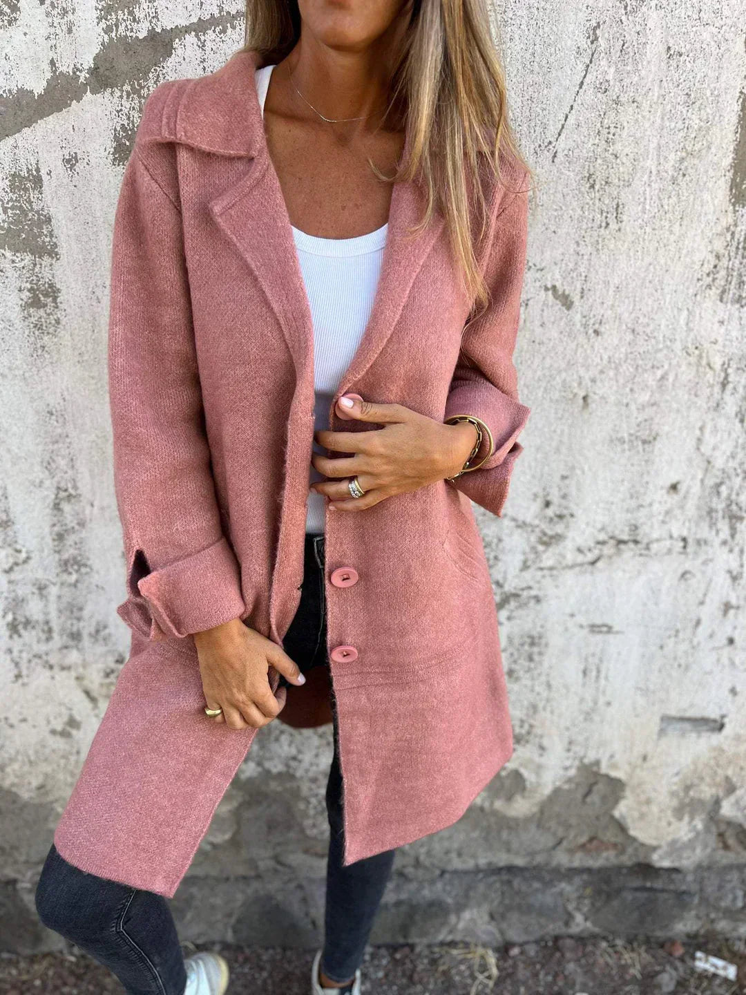 Alba | Cappotto casual in lana con revers